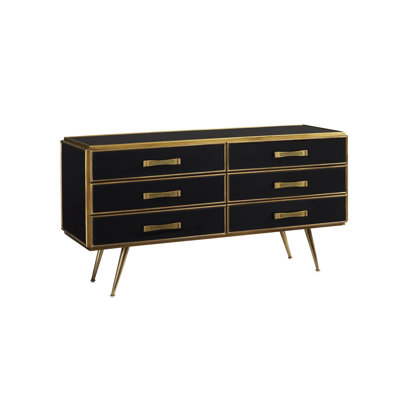 Dean 6 Drawer 60" W Double Dresser