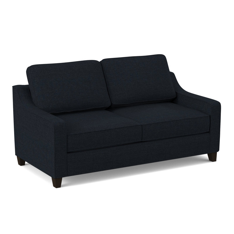 Clark 74" Square Arm Sofa with Reversible Cushions, Cafelle, Antic Navy