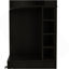 Armoire de coin Syrah, huit casiers à bouteilles, double porte, deux tablettes ouvertes - noir-960630389