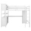Lit mezzanine en bois avec armoire et bibliothèque, mezzanine pleine grandeur avec garde-robe et bureau pour enfants-2109918457