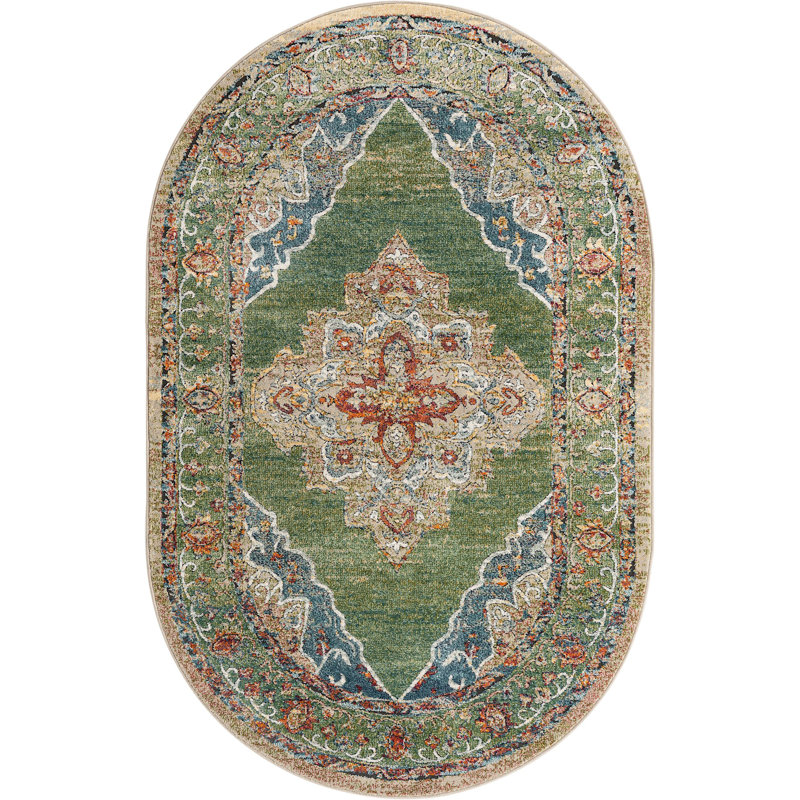 Tapis traditionnel Mekalah, Ovale 5 pi x 8 pi