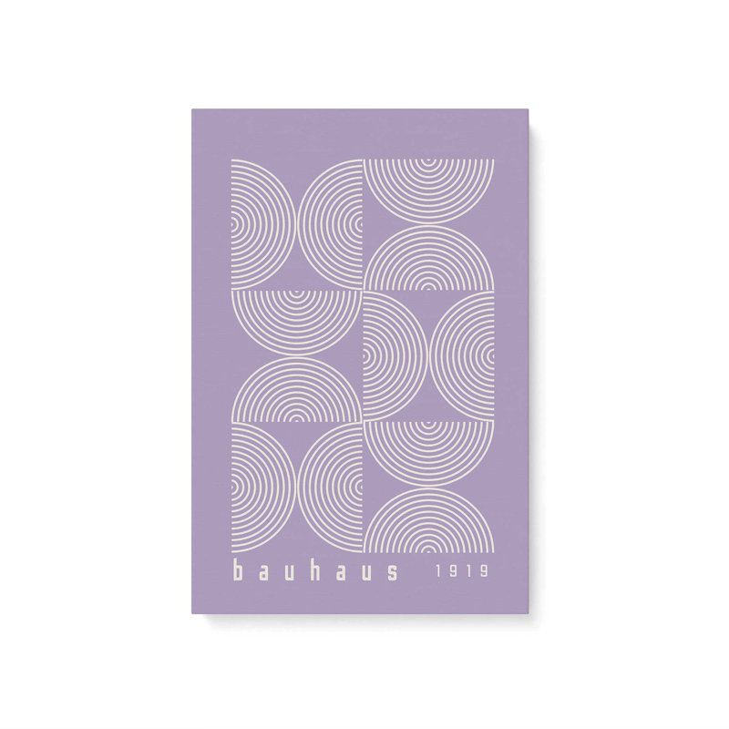 Mauve Bauhaus Composition affiche II, toile tendue, H 18 po x l 12 po