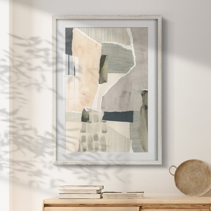 Fault Lines II - Impression encadrée, H 19,5 po x l 16,5 po, Blanc