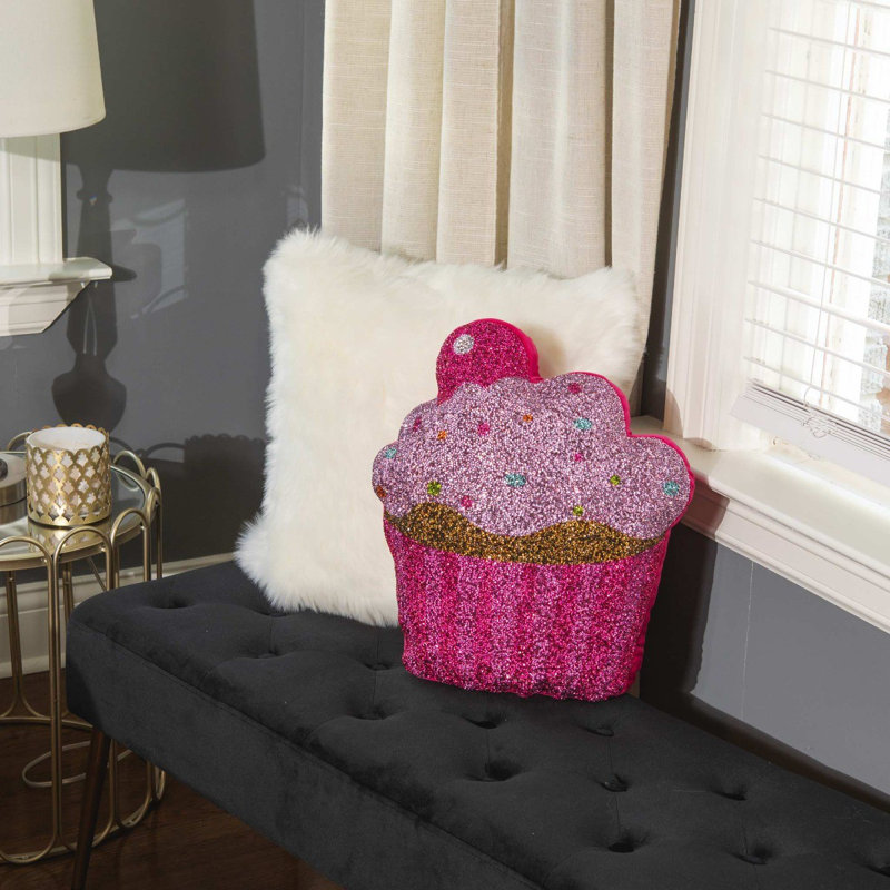 Coussin Sparkles Home Strass | Housse en velours | Insert décoratif inclus