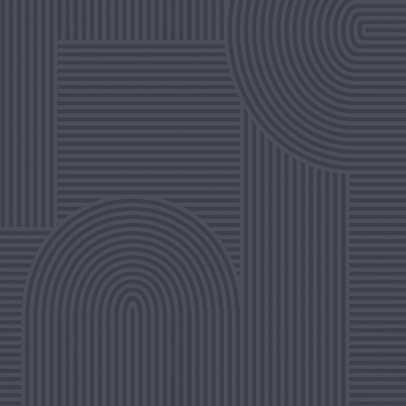 Sublime Geometric Vinyl Wallpaper Double Roll, Navy