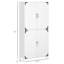 Armoire de cuisine industrielle avec armoire à 4 portes et tablettes de rangement, armoire de rangement autoportante, blanc