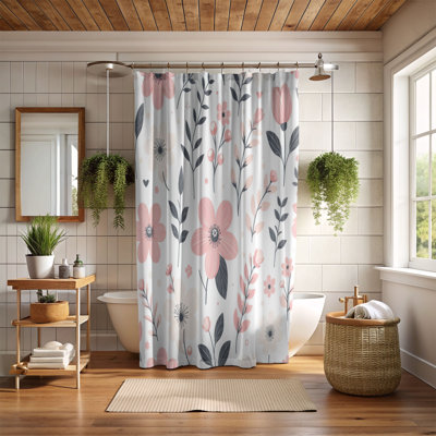 Rideau de douche Boho Field Flowers - 1 pièce