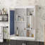 Armoire de salle de bain murale 32 "avec miroir, armoire à pharmacie murale avec 3 tablettes, armoire de rangement avec miroir
