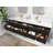 Parker 84 In. W X 22 In. D Double Sink Bathroom Vanity In Black With 2 In.-110409735
