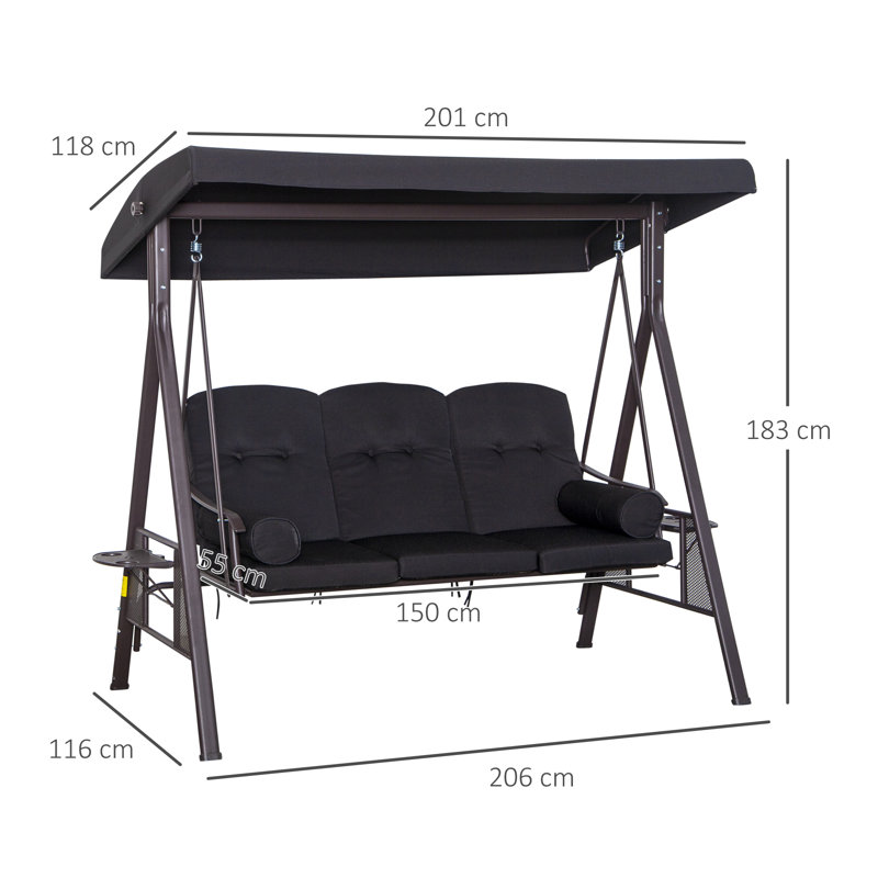 Swing Seat with Stand, Dark Grey