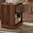 GarveeHome Modern Design - Bedside Table with Storage Space - Compact Bedroom Bedside Table - with Drawers and Open Compartments, Grooved Structure - Brown-2031461525