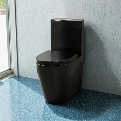 Modern One-Piece Toilet With Dual Flush, Soft Close Seat, Comfort Height, Ceramic