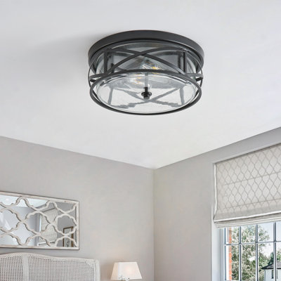 Plafonnier circulaire réglable en fer 2 lumières