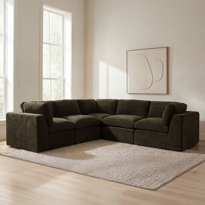 Canapé modulaire Cates Classic L vert foncé