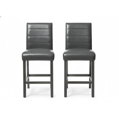 Ensemble de 2 chaises à hauteur de comptoir Elix Grey