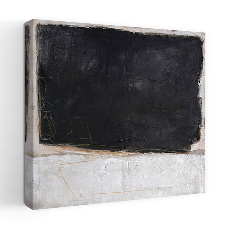 «Blackout Variation», art minimaliste abstrait, H 24 po x l 24 po