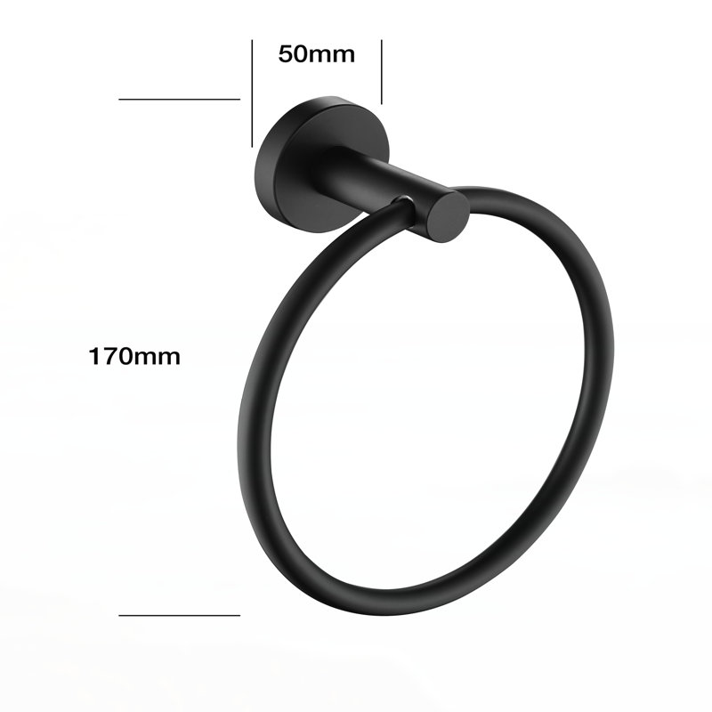 Porte-serviettes, Noir mat
