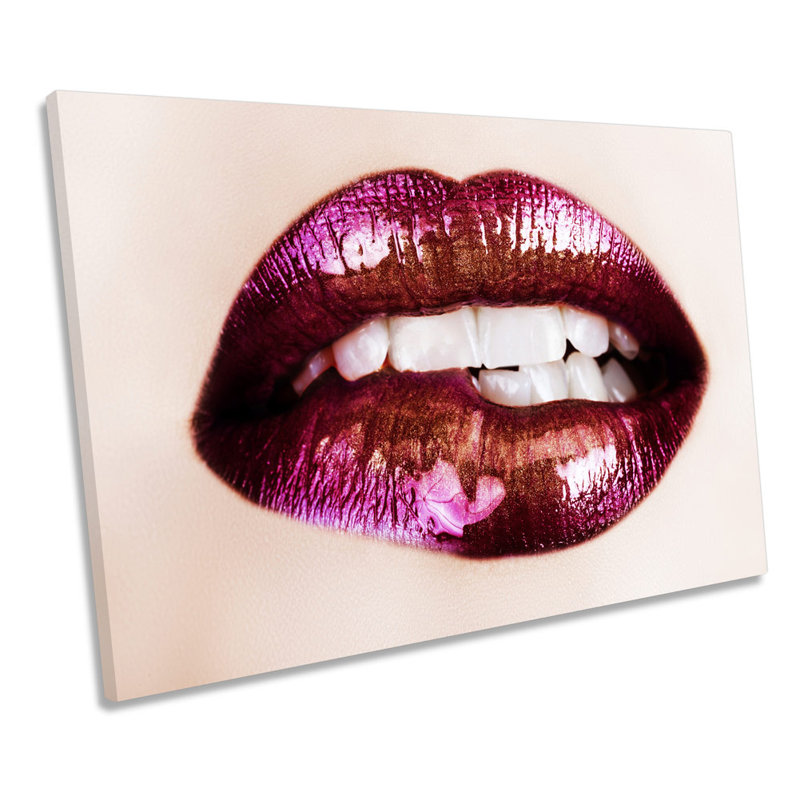 Lip Gloss Fashion Beauty Salon - Wrapped Canvas Print, 30.5cm H x 45.7cm W x 2cm D