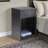 Burt Black Finish 1-Drawer & 1-Shelf Nightstand With Metal Knob, 23.69" H X 15.62" W X 12.53" D