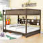 Lit superposé grand en bois avec armoires de rangement et USB-814013320