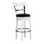 Ensemble de 2 tabourets pivotants Orso, similicuir noir, blanc, noir