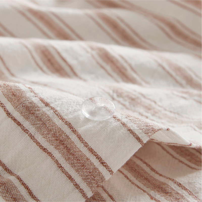 Ensemble de couette 3 pièces Terre cuite, King Duvet Cover + 2 Pillow Shams