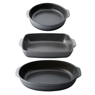 Gem 3Pc Bakeware Set, Stoneware, Large