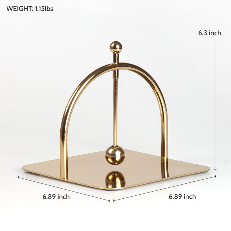Gold Alloy Modern Napkin Holder for Dining Table