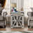 Thurber Farmhouse End Table, 24" Large Sofa Side Table w/ Charging Station, Rustic Wood Nightstand