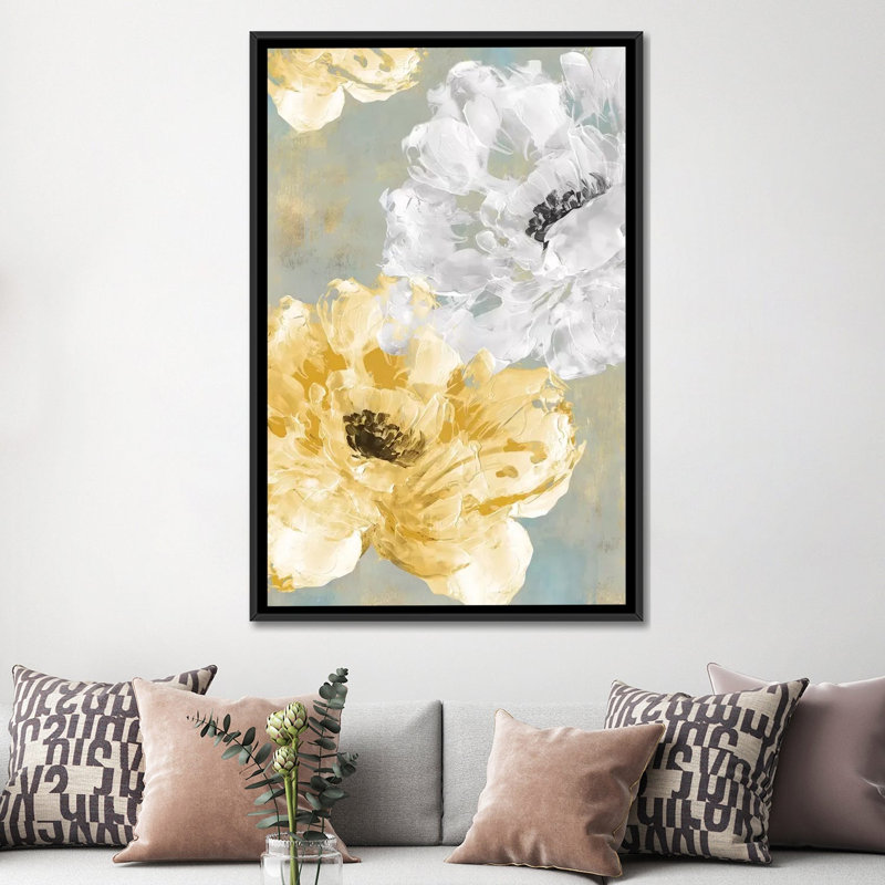 « neutral contrast i », impression sur toile, H 26 po x l 18 po x P 1,5 po, Toile encadrée noire, Pas de tapis