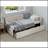 Modern Style Twin Size L Shape Corner Bed, Linen Upholstered  Daybed  With Two Storage Drawers-1629554166