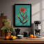 Coral Bloom Botanical - Framed Print-1213973933-1213973932