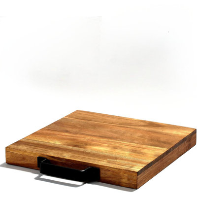 Plateau coulissant en acacia naturel, chariot mobile pour appareil de cuisine