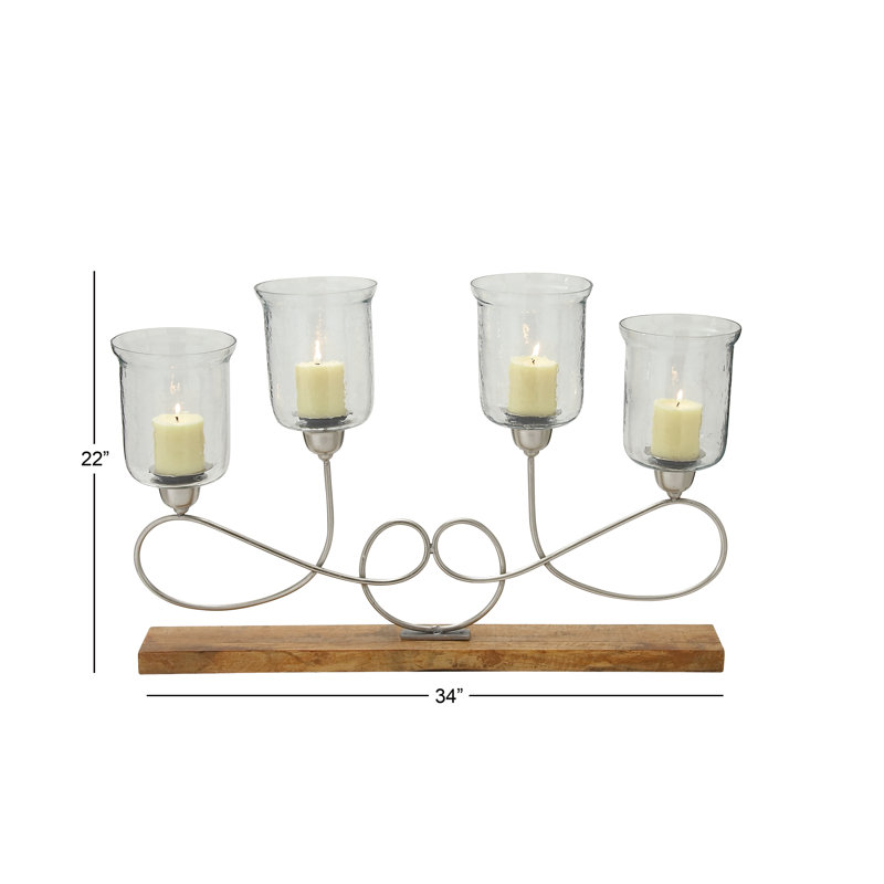 14.96'' H Iron Tabletop Candelabra