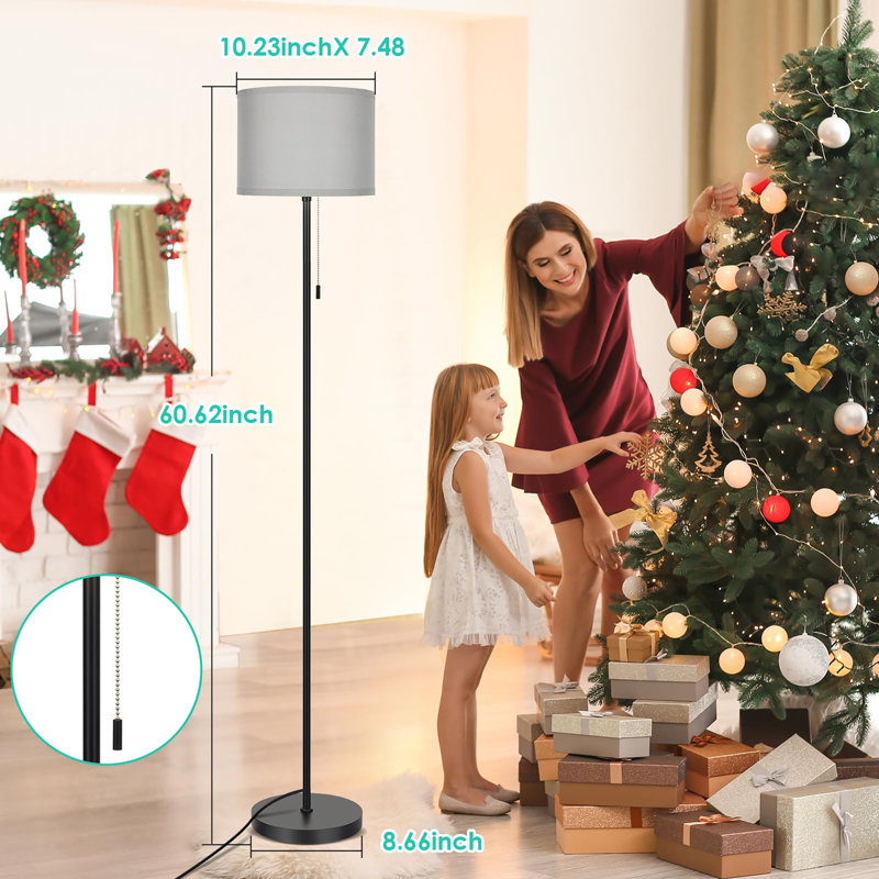 Lampe sur pied 60 "pour le salon, Gris