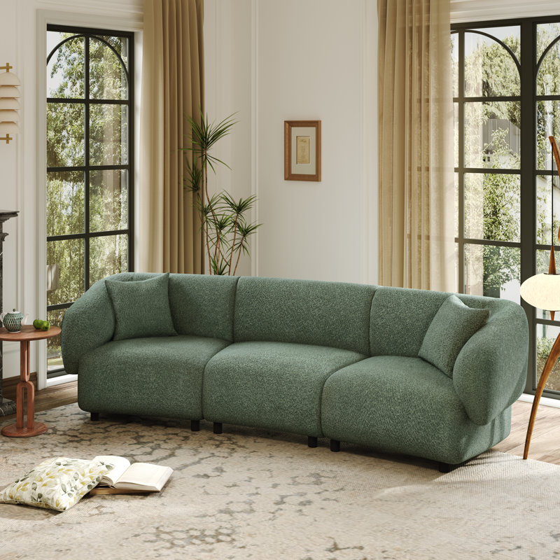 Canapé 3 places 98,5 po, Beige Boucle