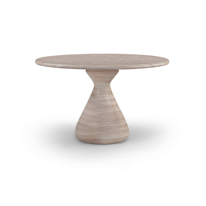 Table de salle à manger Sano Caja, H 30 po x l 48 po x P 48 po, Travertin