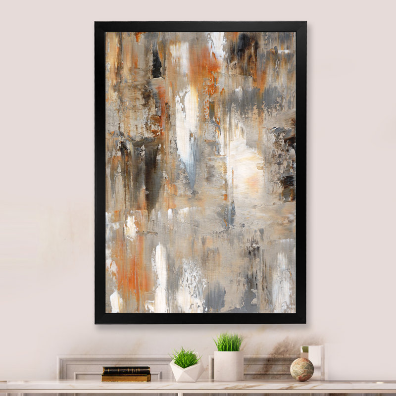 Le brun rencontre le gris - art moderne et contemporain sur toile