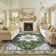 Machine Washable Non-Slip Green Oriental Area Rug