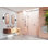 Porte de douche à charnière murale entièrement sans cadre 74,75 po x 78 po Illume