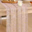 Lot de 10 chemins de table en gaze rose et or, 3 m, avec paillettes métalliques transparentes, pour souper, mariage, anniversaire, fêtes et réceptions à la maison.