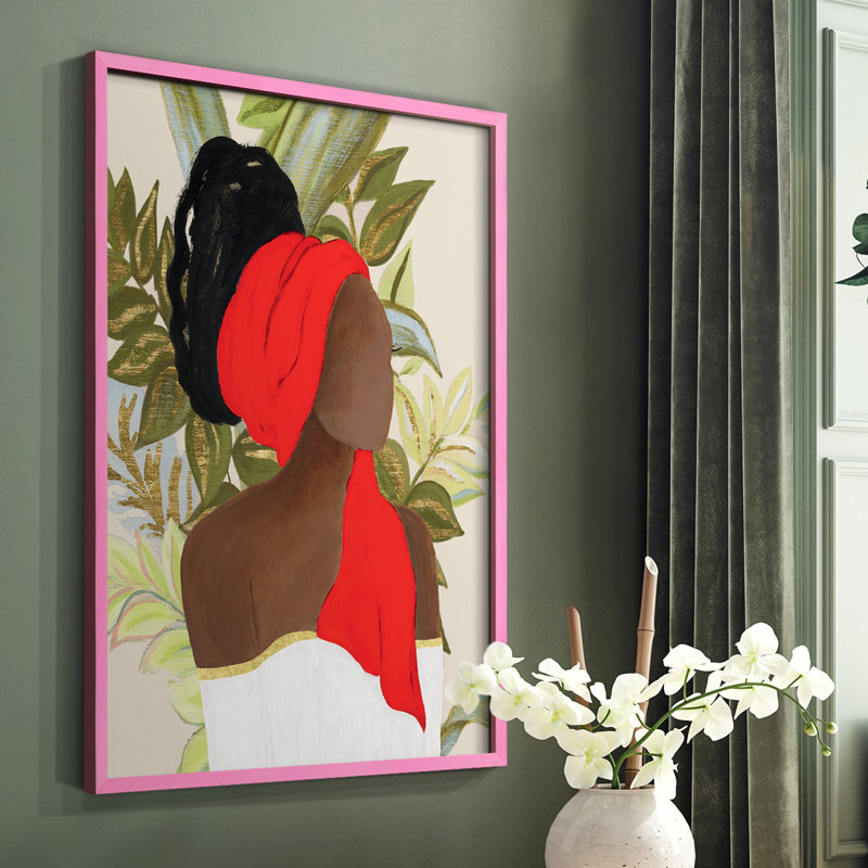 «All That Beauty I», reproduction encadrée - bois massif, Rose, H 10 po x l 8 po