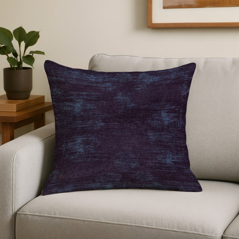 Coussin décoratif intérieur et extérieur ArtDeco, Carré 16 po, Mauve abstrait 53