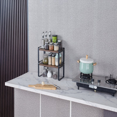 2-Tier Storage Shelves,Adjustable Shelving Unit, Home Storage Shelf,For Basement Kitchen Warehouse