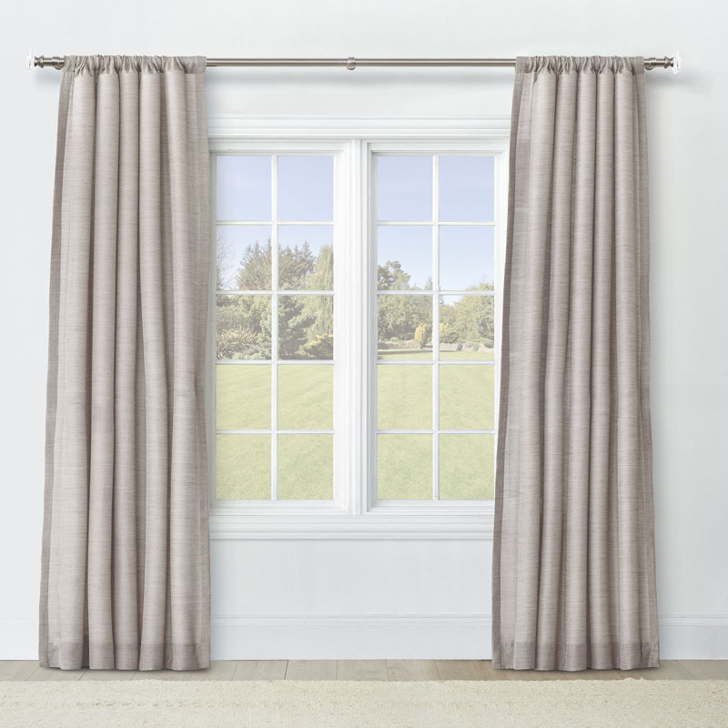 Pershing Semi Sheer Curtain Single Panel, 96" W x 84" L, Dusk