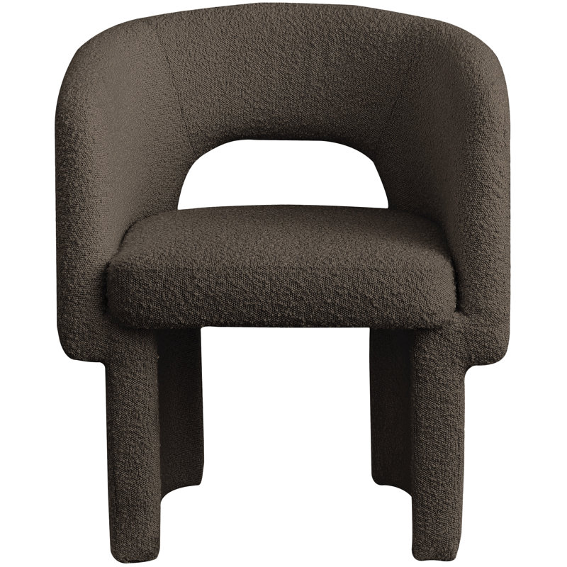 Chaise Ixchel, Tissu brun bouclé