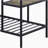 Rustic Oak and Black Kitchen Island with Open Shelving