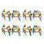 Hand -painted acrylic painting Parrot Party