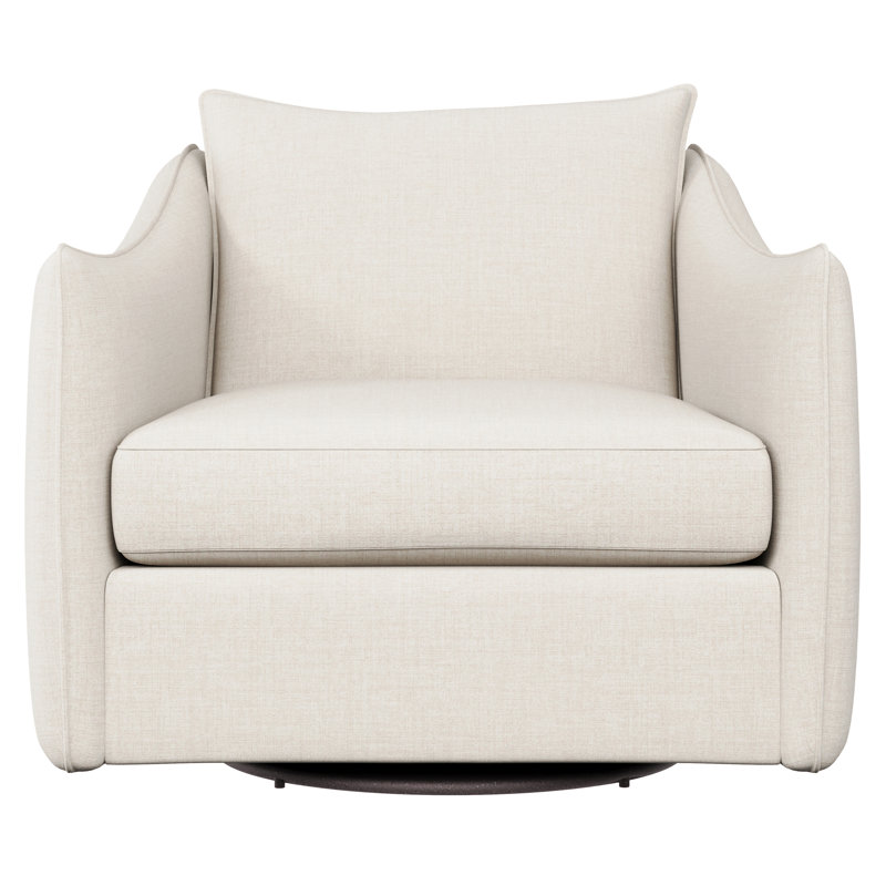 Joli Upholstered Swivel Armchair, Cream Linen 1429-002