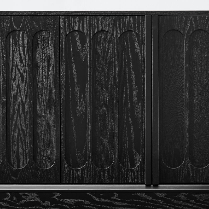 Buffet de 44 po avec tablettes réglables, Black
